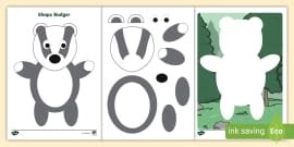 2D Shape Chick Cutting Skills Worksheets, Chick 2D Shape Worksheet