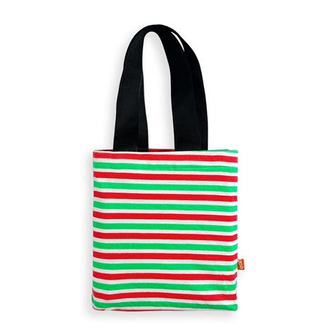 Christmas Striped Mini Tote