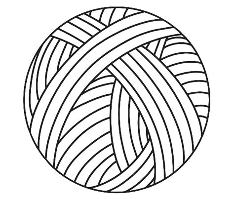 Yarn And Knitting Needles Clip Art Sketch Coloring Page
