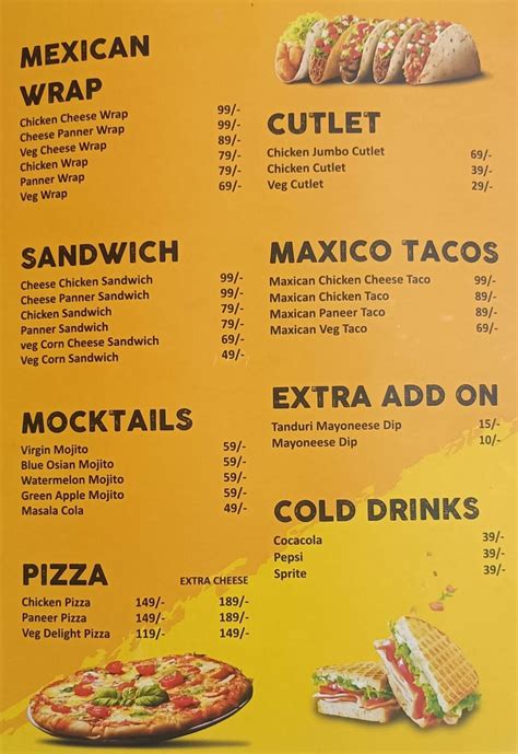 Menu at The Fries Factory, Bagdogra
