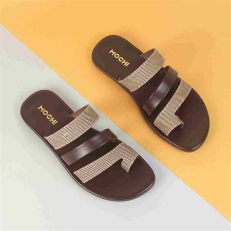 Buy Mochi Men Brown Casual Slippers & Flip Flops Online | SKU: 16-1041 ...