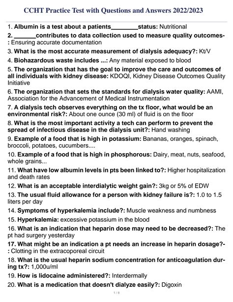 SOLUTION: Ccht practice test with questions and answers 2022 2023 ...