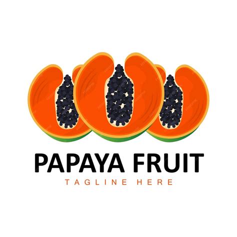 Création Logo Papaye Vitamine Fruit Vecteur Produit Fruit Marque ...
