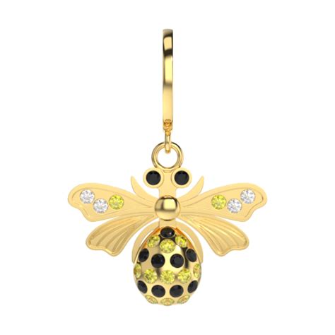 Sparkling Bee Charm-silver - Charms - 925 sterling silver | Y Jewelry