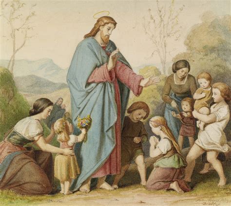 Anton Weber, Suffer the Little Children, 1859. Acquired by William T ...