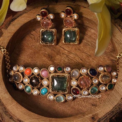 Gold Baali With Diamond, Pearl & Enamel Work
