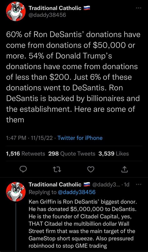 Know your enemy. DeSantis does not and will not represent the average ...