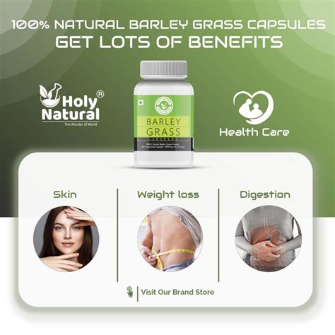 Barley Grass Capsule - 120 Veggie Capsule| Holy Natural