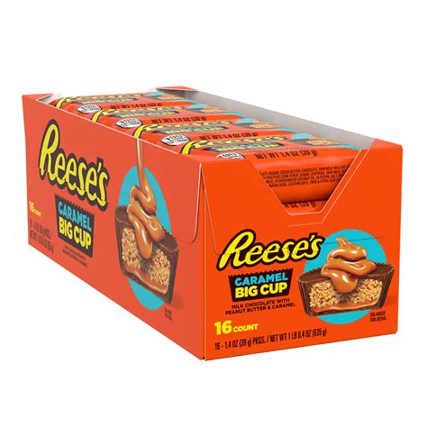 REESE'S Big Cup Caramel Milk Chocolate Peanut Butter Standard Size 1.4oz