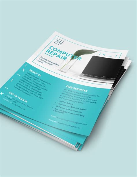 Computer Repair Flyer Template in PSD, Pages, Word, Publisher, InDesign, Illustrator, Google ...