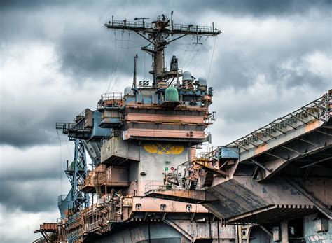 Download wallpaper legend, aircraft carrier, Tower, CV-67, USS John F ...