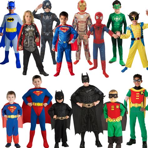 Licensed Childs Classic Superhero Fancy Dress New Costume Superheroes ...