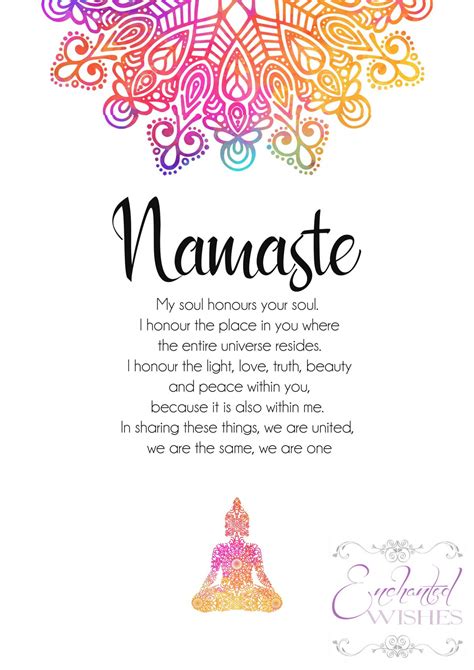 Namaste Definition Buddha Print - Wall Art Printable Prints