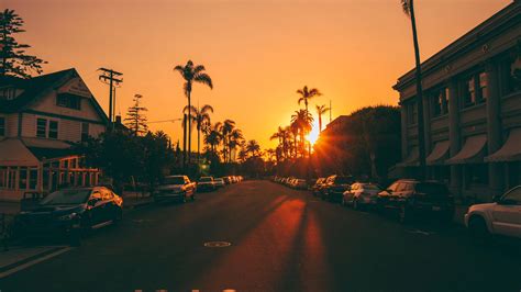Download North Los Angeles Sunset Wallpaper | Wallpapers.com