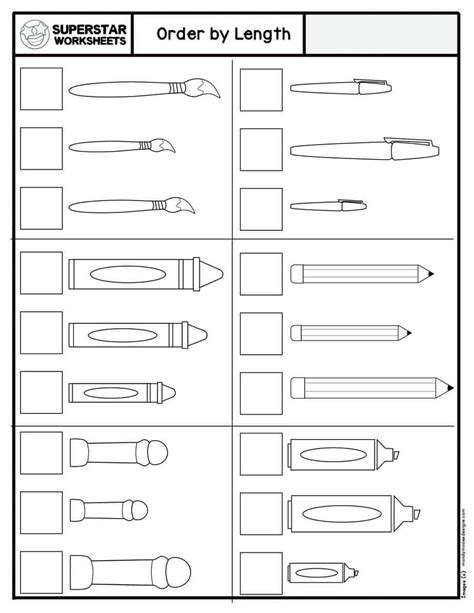 Image result for Kindergarten Math Measurement Worksheets