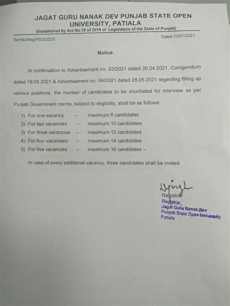 Jobs@PSOU | Jagat Guru Nanak Dev Punjab State Open University, Patiala