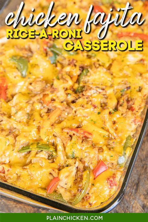 Chicken Fajita Rice-A-Roni Casserole - Plain Chicken