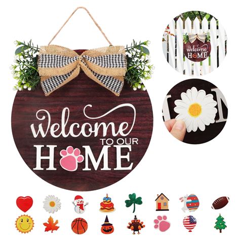 Customer reviews for Welcome Sign for Front Door, WeGuard Interchangeable Welcome Sign with ...