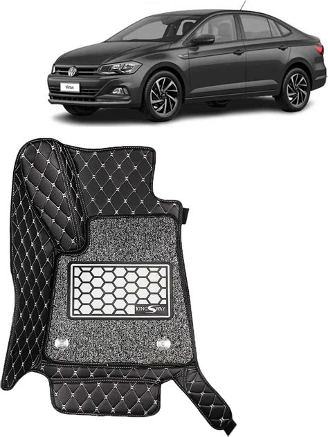 Hi Art PVC, Faux Leather, Nylon 7D Car Floor Mats Compatible with ...