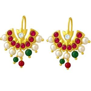 Vama Fashions Gold Finish Half Moon Chand Shape Traditional Press ...