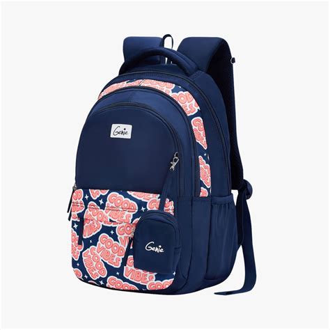 Buy Genie Vibes 27L Navy Blue Juniors Backpack Online