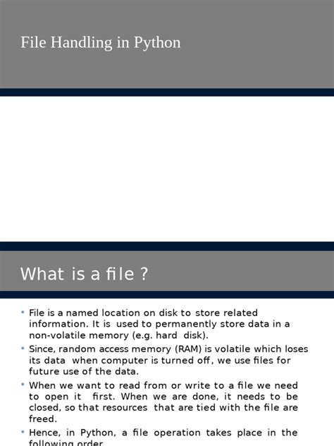 Image result for Python File Operations Tutorial PDF