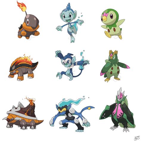 Type swapped gen 4! Starter Pokemon! : r/pokemon