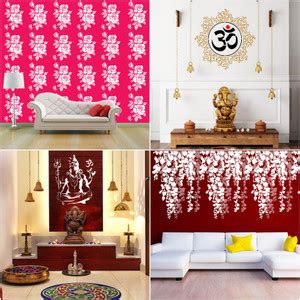 JAZZIKA Combo Stencils for wall painting (Size:- 16 X 24 Inch) Theme ...