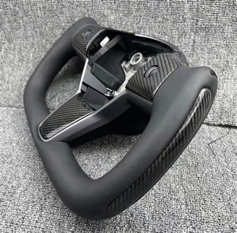 Model 3/Y Yoke Steering Wheel ( Black Full Carbon )