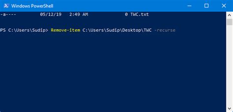Image result for How to Delete a File Using Windows PowerShell in Windows 10