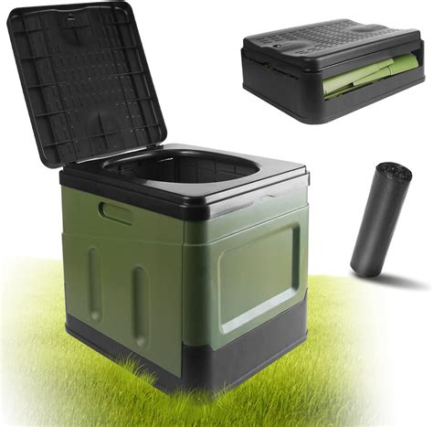 STURME Camping Toilet Portable,Adult Folding Portable Toilet with 10 ...
