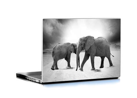 ISEE 360® Laptop Skin Cover Laminated Elephants Stickers and Free Track ...