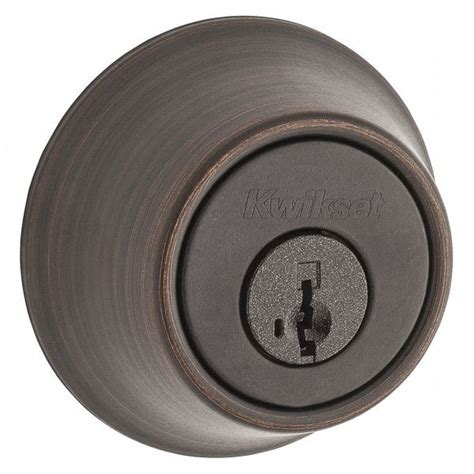 Kwikset Deadbolt, Venetian Bronze, Single Cylinder 660 11P SMT RCAL RCS ...