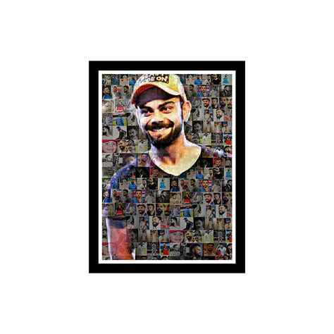 Personalized World Customized Mosaic Photo Frame with Photo (8×6, Black ...