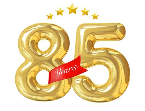 Free 85 years anniversary golden 11287852 PNG with Transparent Background