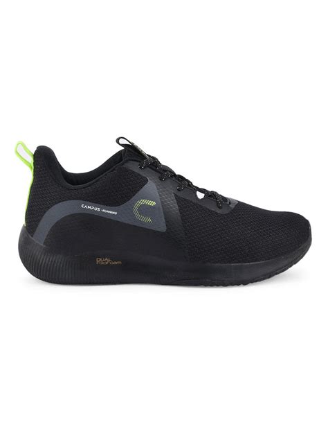 Buy Running Shoes For Men: Algeria-Blk-Grn | Campus Shoes
