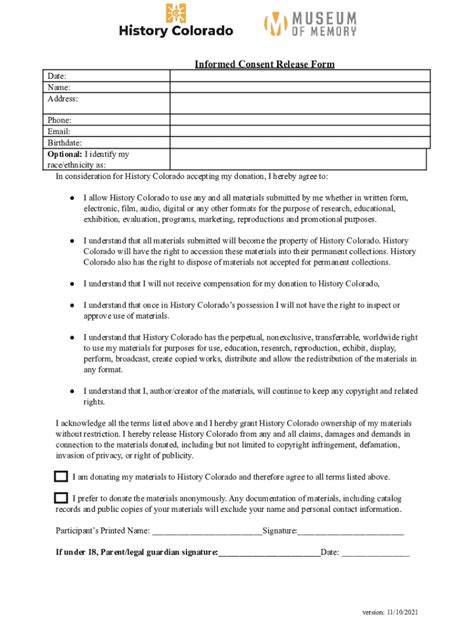 Fillable Online Informed Consent Release Form Fax Email Print - pdfFiller