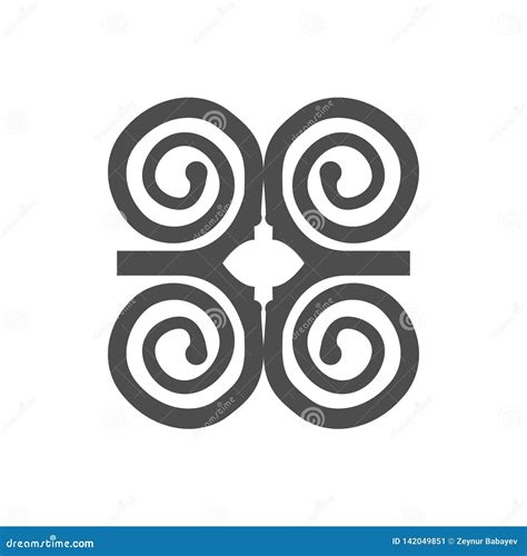 Humility with Strength or Symbol of Wisdowm Adinkra Symbol. Tribal Symbol in Africa. Vector ...