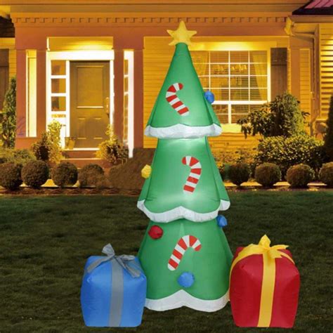 Buy 6 Foot Tall Inflatable Christmas Tree Yard Decoration LED Lights ...