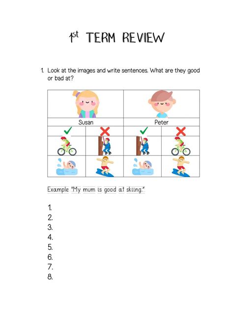 Be Good at Worksheet 的图像结果
