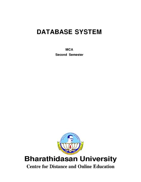 MCA 2nd Sem - Database Management Systems & E-R Model Overview - Studocu