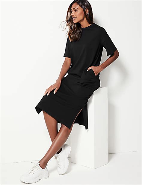 Buy Pure Cotton T-Shirt Midi Dress at Marks & Spencer