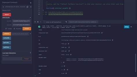 Solidity Visual Studio Debug Smart Contract 的图像结果
