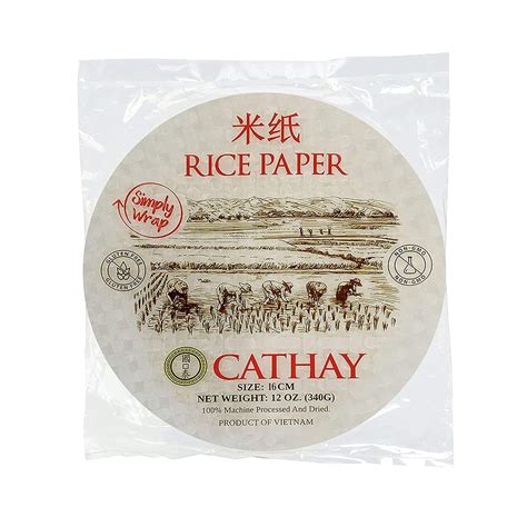 Amazon.com: Cathay Fresh Spring Roll Rice Paper Wrappers, Rice Paper ...