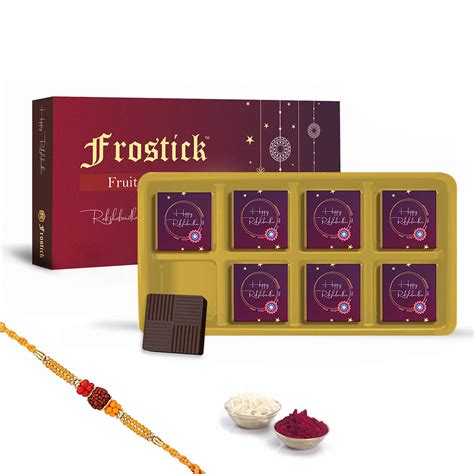 Frostick Rakhi Rakshabandhan Chocolate 2 Pcs Gift Hamper with ...