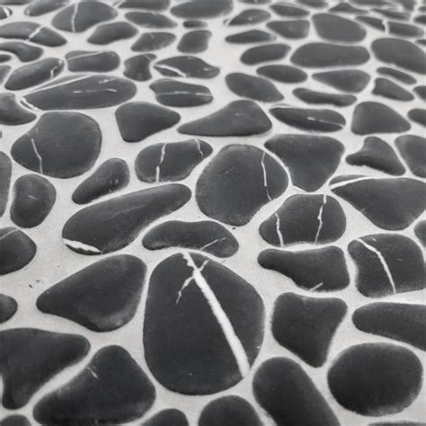 SUNWINGS Black 12-in x 12-in Iridescent Recycled Glass Hexagon Marble ...