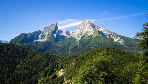 Download wallpaper 960x544 mountains, trees, landscape, nature, sky ...