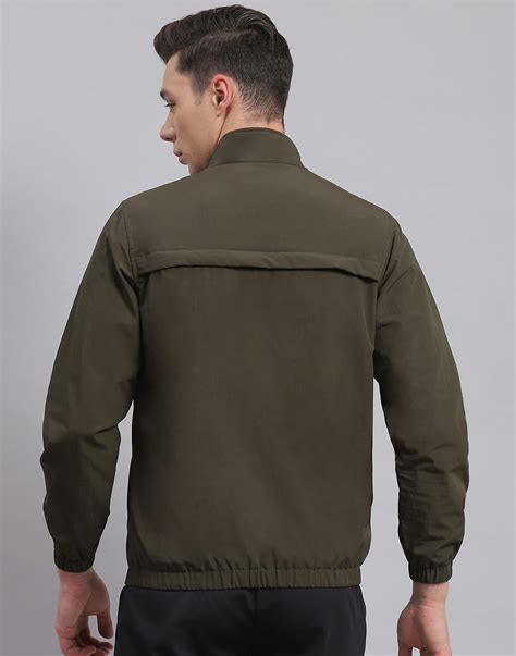 Buy Rock.it Olive Solid Stand Collar Full Sleeve Jacket Online in India ...