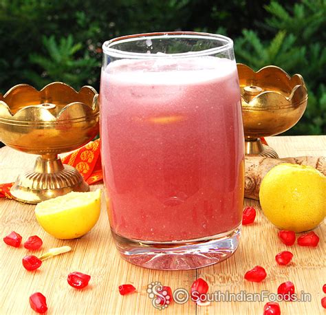 Pomegranate juice -How to make-Step by step photos