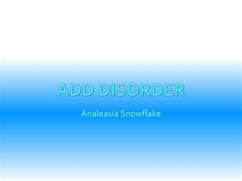 Rezultat imagine pentru Add Disorder